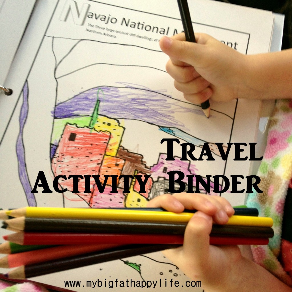 Travel Activity Binder with I Spy Pages for Kids | mybigfathappylife.com