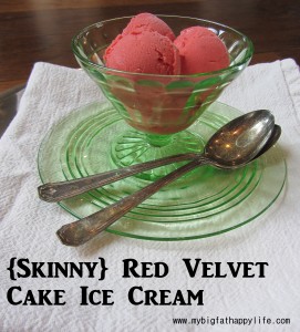 Skinny Red Velvet Cake Ice Cream | mybigfathappylife.com