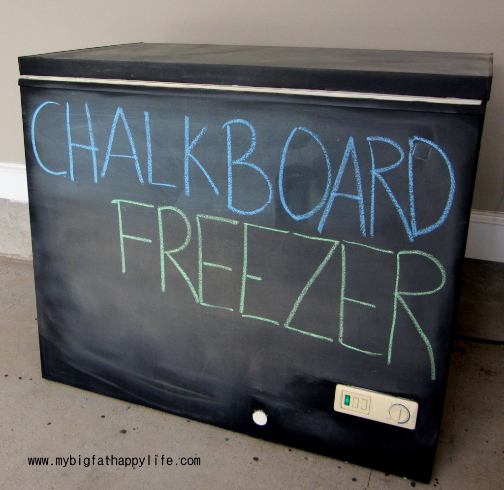 Chalkboard Freezer | mybigfathappylife.com