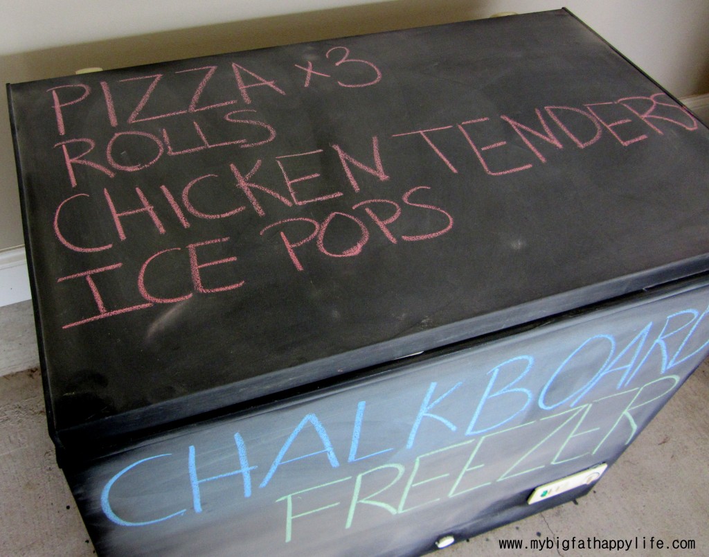 Chalkboard Freezer | mybigfathappylife.com