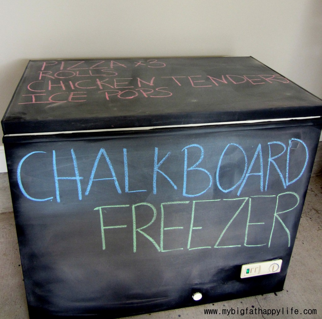 Chalkboard Freezer | mybigfathappylife.com