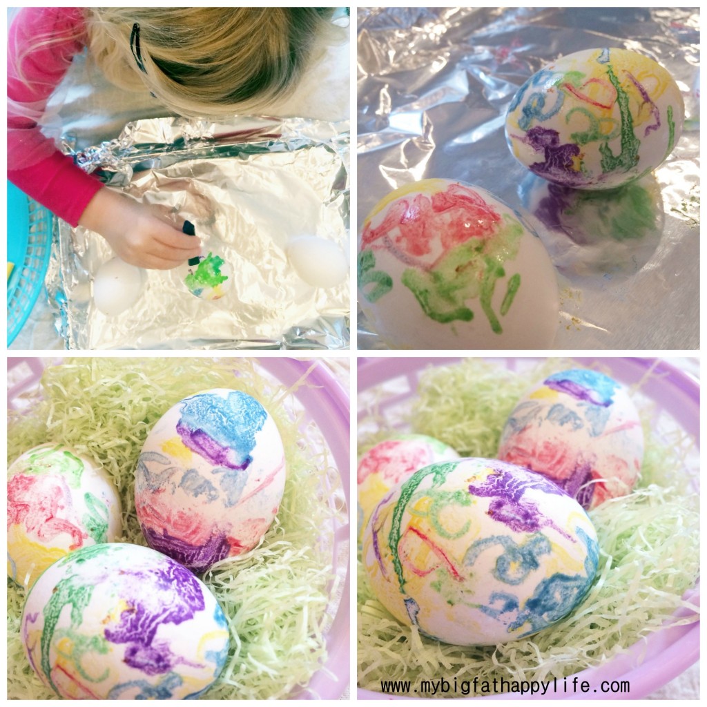 Melted Crayon Easter Eggs | mybigfathappylife.com