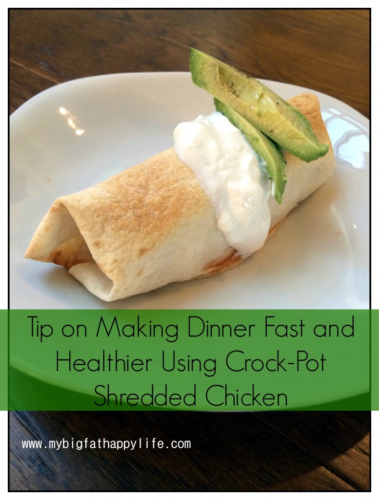 How to make quick healthy dinners: Shredded Chicken in the Crock-pot