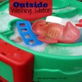 Outdoor Play: Washing Station #playmatters | mybigfathappylife.com