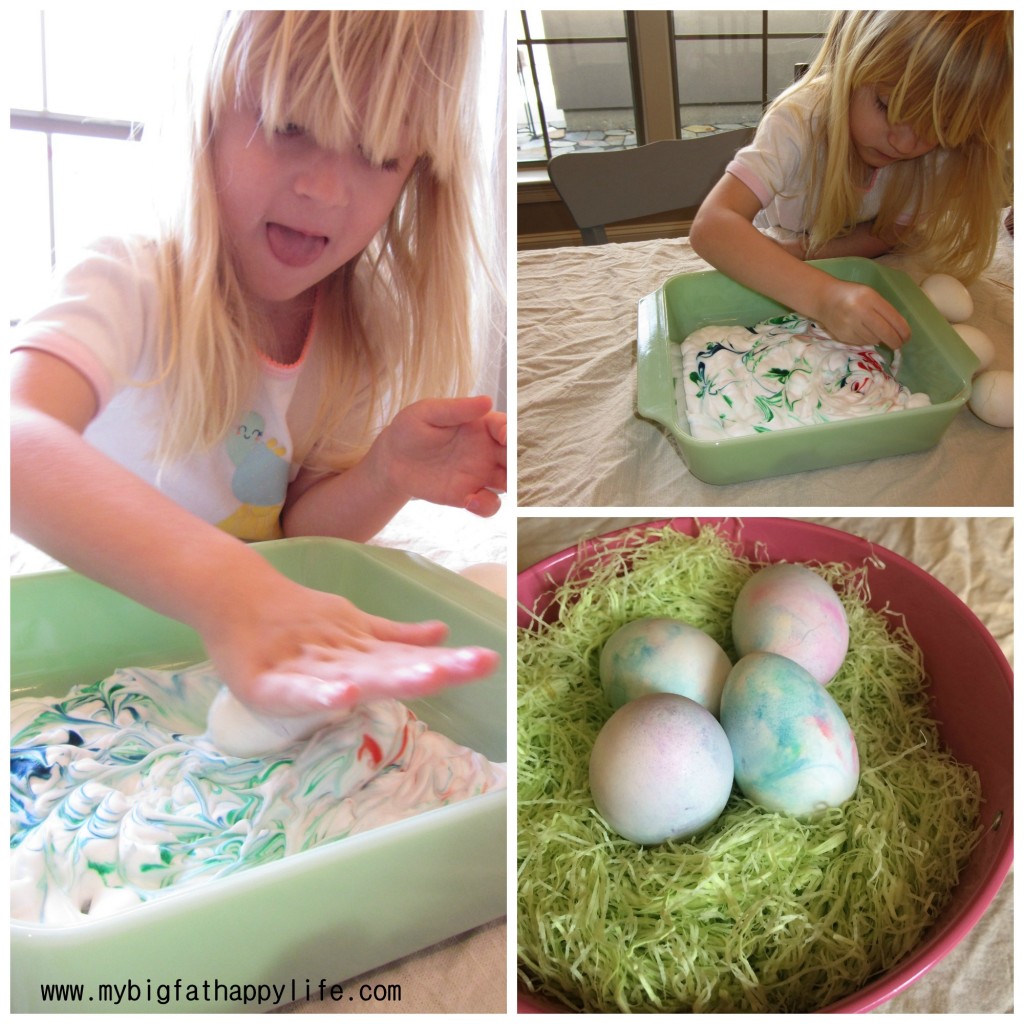 Shaving Cream Easter Eggs | mybigfathappylife.com