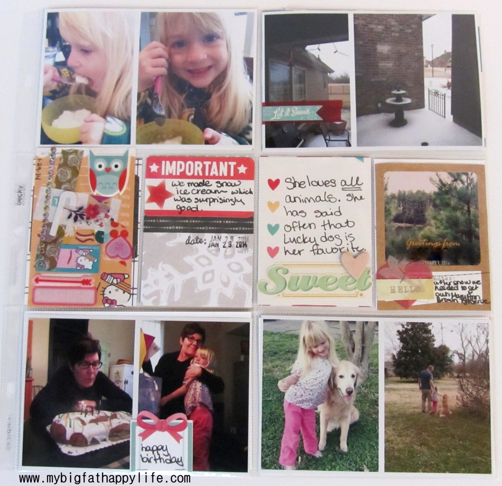 Project Life 2014: Week 5 #projectlife #scrapbooking #scrapbook | mybigfathappylife.com