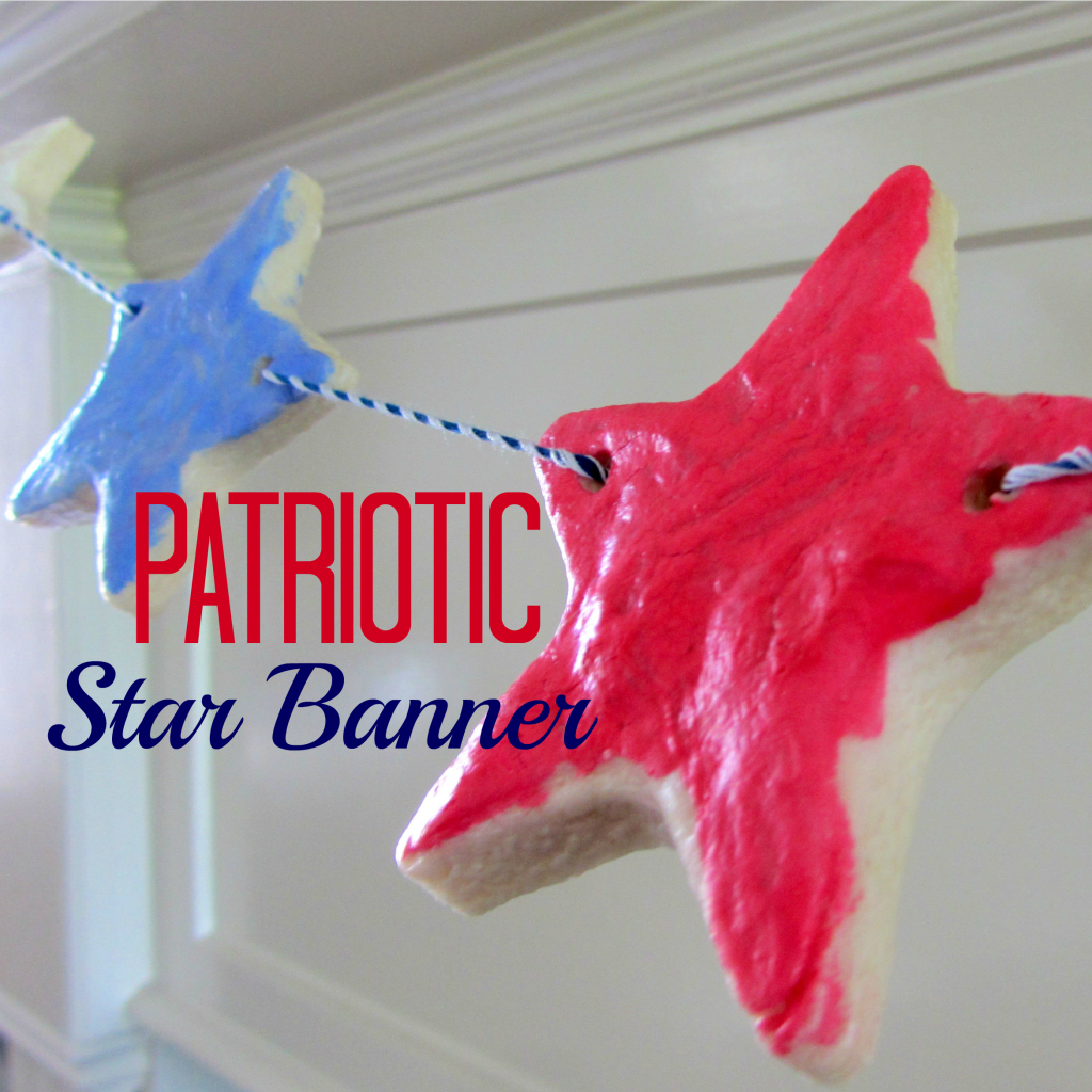 Patriotic Star Banner #fourthofjuly #4thofjuly #kidscrafts | mybigfathappylife.com
