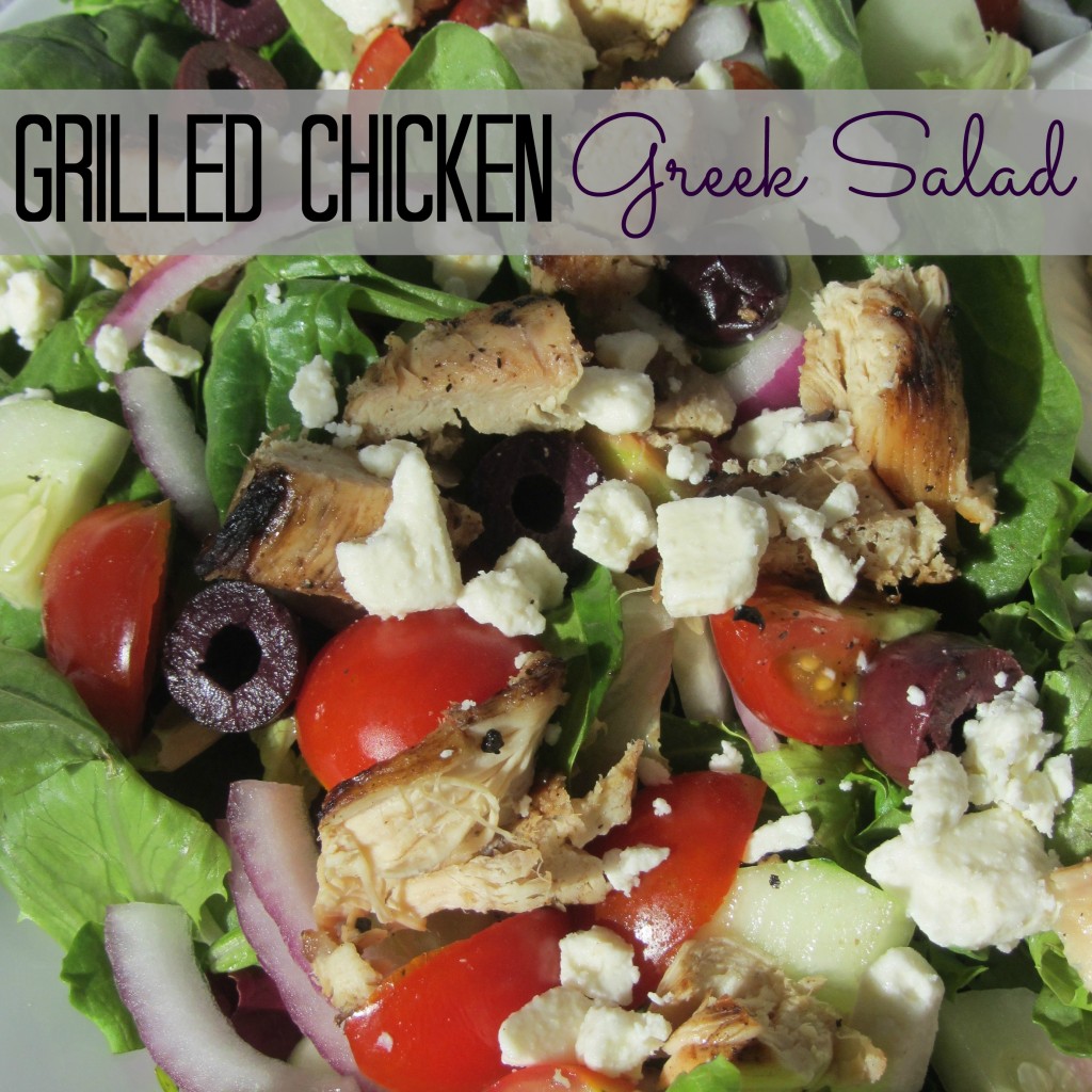 Grilled Chicken Greek Salad #gourmetwarehouse #dinner | mybigfathappylife.com