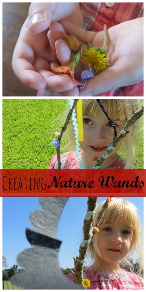 Creating Nature Wands #artsandcrafts #kidsactivity | mybigfathappylife.com