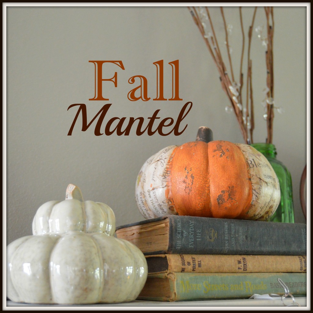 Fall Mantel #falldecorating #falldecor #autumn | mybigfathappylife.com