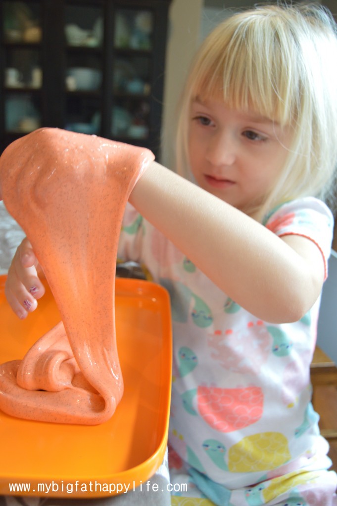 Halloween Slime #halloween #fall #slime #sensory | mybigfathappylife.com