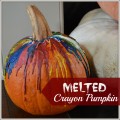 Melted Crayon Pumpkin #fall #pumpkin #alternativetocarving | mybigfathappylife.com