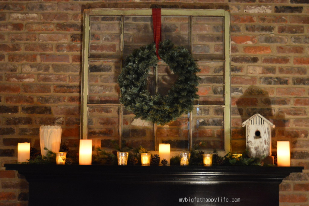 Fireplace Mantels 3 Ways for Christmas #christmas #decorating #holidaydecor | mybigfathappylife.com