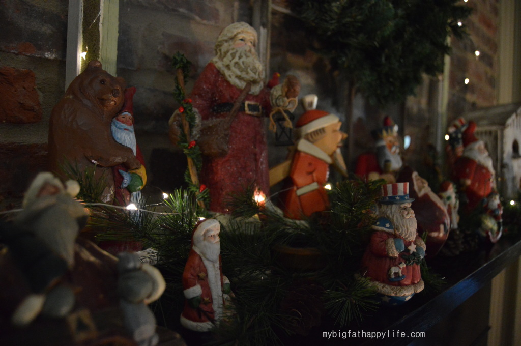 Fireplace Mantels 3 Ways for Christmas #christmas #decorating #holidaydecor | mybigfathappylife.com