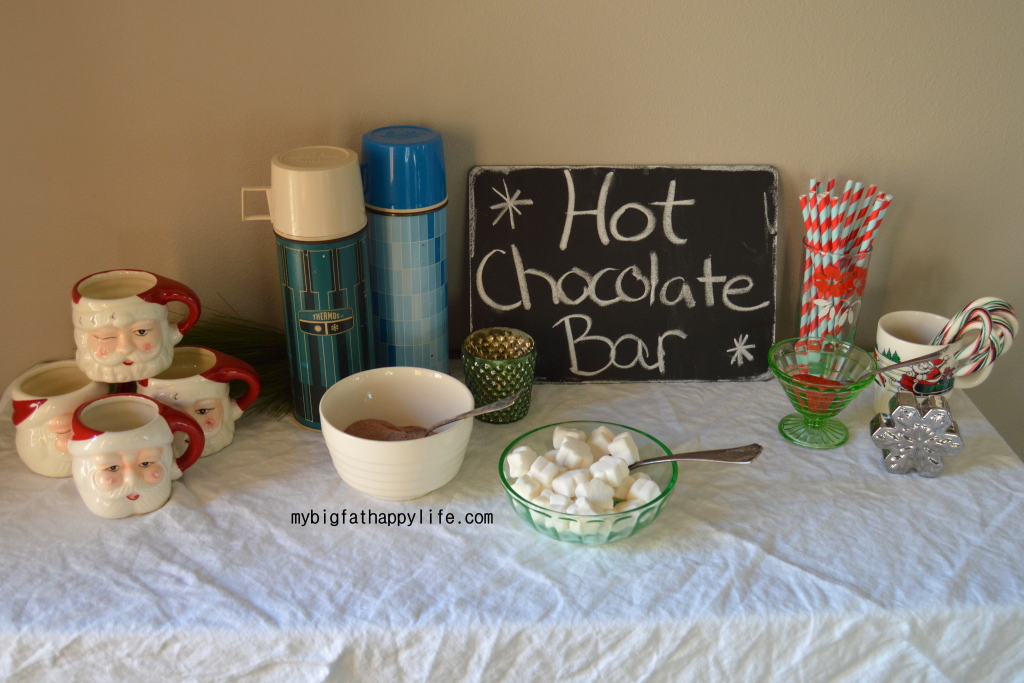 Assembling a Hot Chocolate Bar #Christmas #Christmasmorning | mybigfathappylife.com