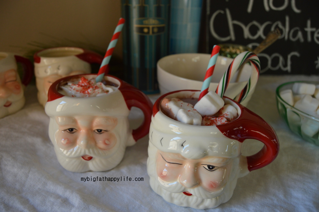Assembling a Hot Chocolate Bar #Christmas #Christmasmorning | mybigfathappylife.com