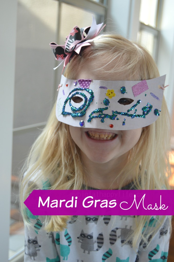 Make a Mardi Gras Mask, Kids Activity, Arts and Crafts | mybigfathappylife.com