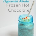 Peppermint Mocha Frozen Hot Chocolate | mybigfathappylife.com