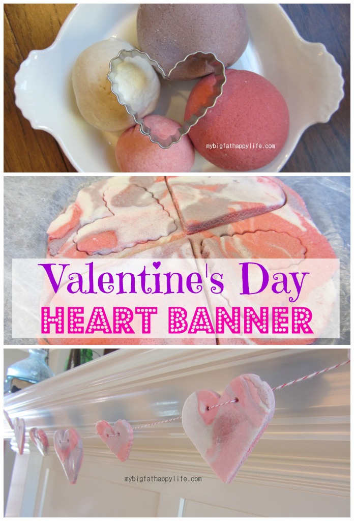 How to make a Valentine's Day Heart Banner | mybigfathappylife.com