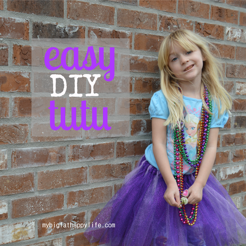 easy DIY tutu; how to make a tutu | mybigfathappylife.com