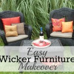 Easy Wicker Furniture Makeover; From Trash to Treasure; Furniture Redo | mybigfathappylife.com