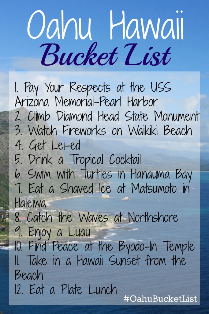 Oahu Hawaii Bucket List; the must do on the island of Oahu; things to do on Oahu #oahubucketlist | mybigfathappylife.com
