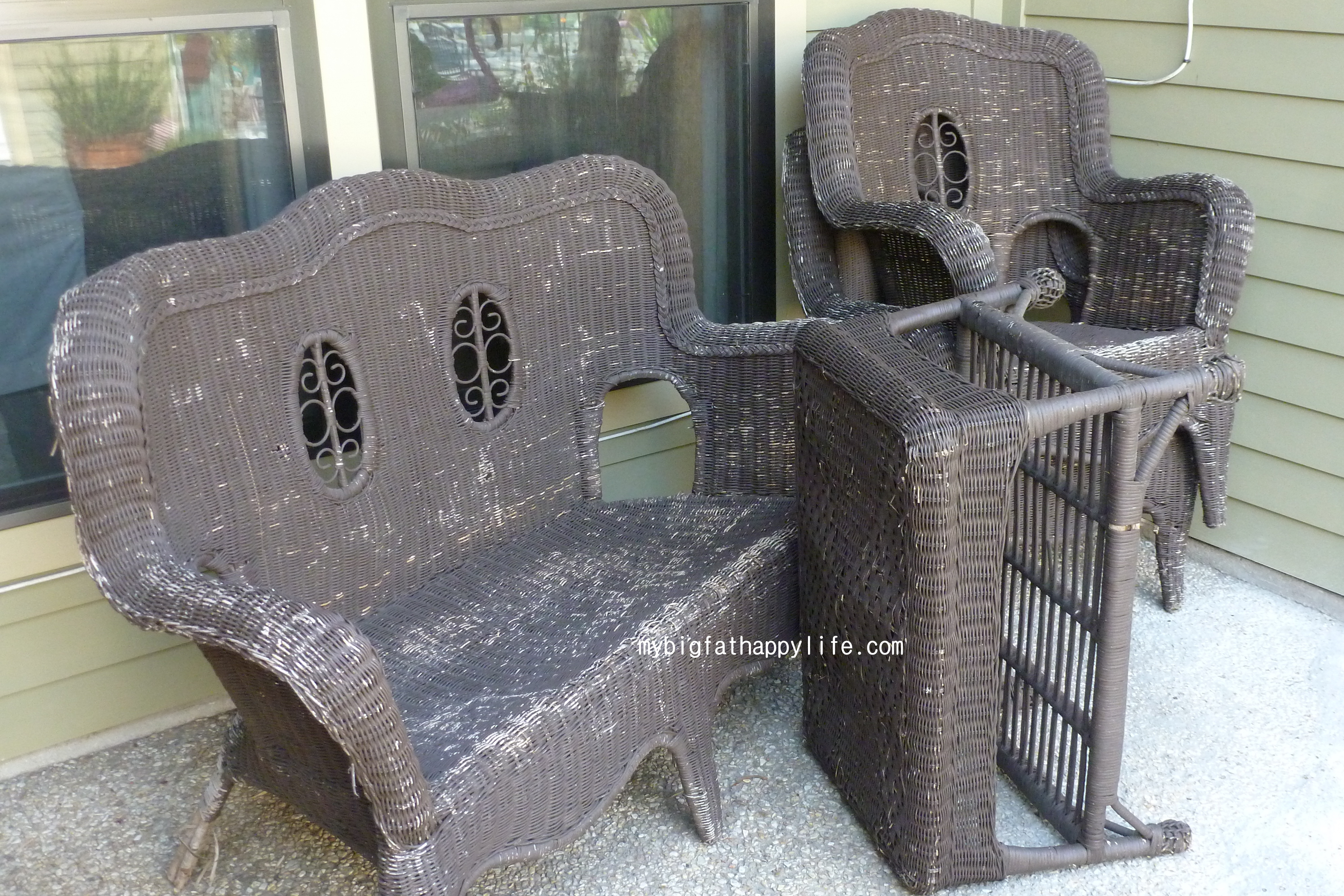 Easy Wicker Furniture Makeover My Big Fat Happy Life