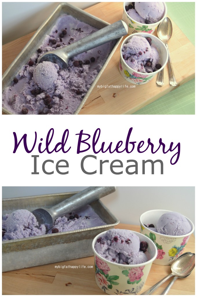 Wild Blueberry Ice Cream | mybigfathappylife.com
