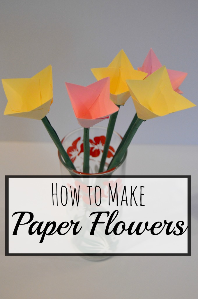 How to Make Paper Flowers, Paper Tulips | mybigfathappylife.com