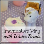 Imaginative Play with Water Beads, making ice cream, milkshakes and sundae | mybigfathappylife.com