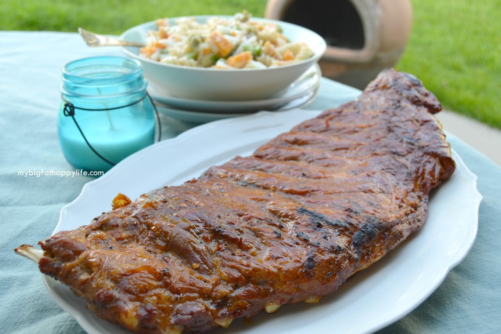 Farmland Ribs and Pasta Salad Recipe #weavemade #GetUpandGrill #GetFiredUpGrilling #ad | mybigfathappylife.com