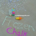 Frozen Chalk; a kids outside activity | mybigfathappylife.com