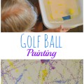 Golf Ball Painting, kids arts and crafts | mybigfathappylife.com