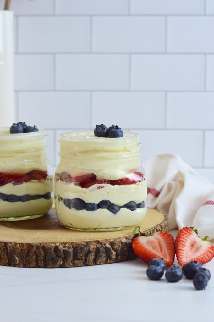 This delicious red, white and blue no bake cheesecake is the perfect patriotic dessert to celebrate the 4th of July!