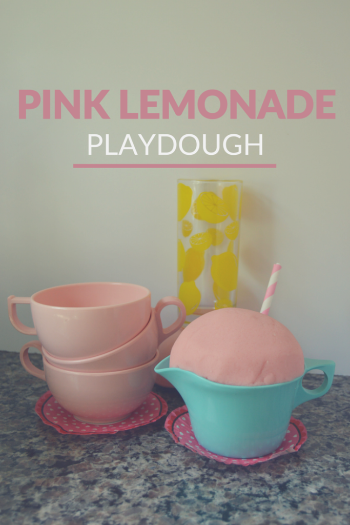 Pink Lemonade Playdough | mybigfathappylife.com