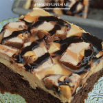 SNICKERS® Ice Cream Bar Cake Recipe #ShareFunshine #ad | mybigfathappylife.com