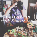 Exploring Kinetic Sand - a fun way to play| mybigfathappylife.com