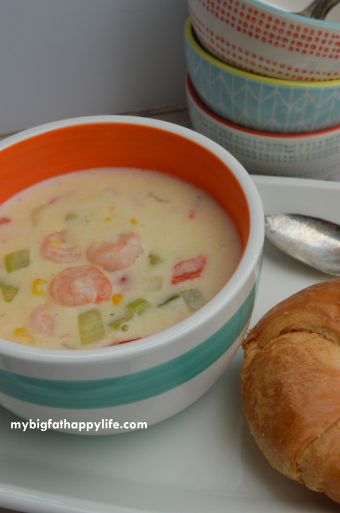 Corn Shrimp Soup with Swanson Chicken Broth #SwansonSummer #cbias (ad) | mybigfathappylife.com