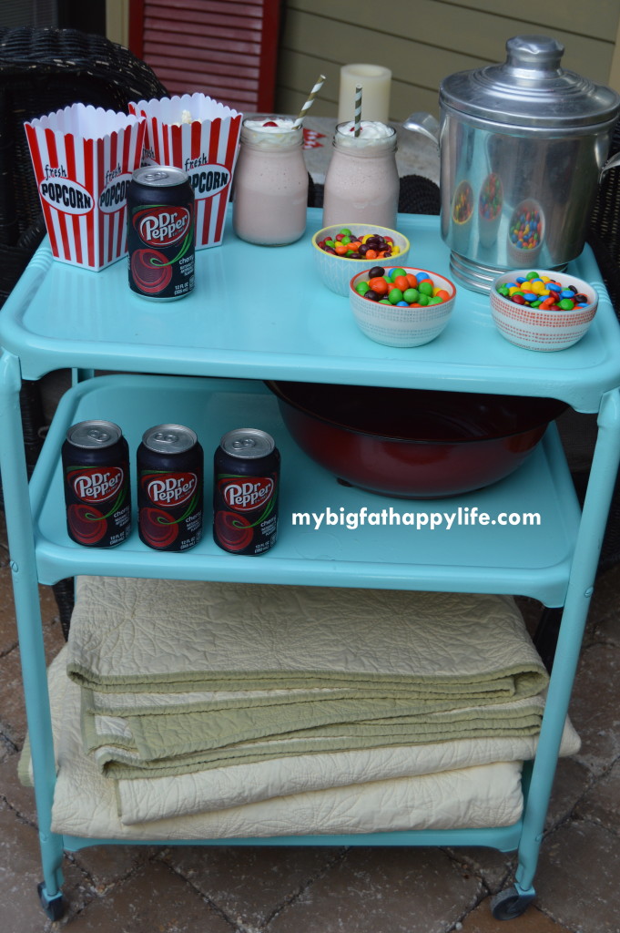 Backyard Movie Date Night and Brown Cow Milkshakes with Dr Pepper® Cherry #ShareFunshine (ad) | mybigfathappylife.com