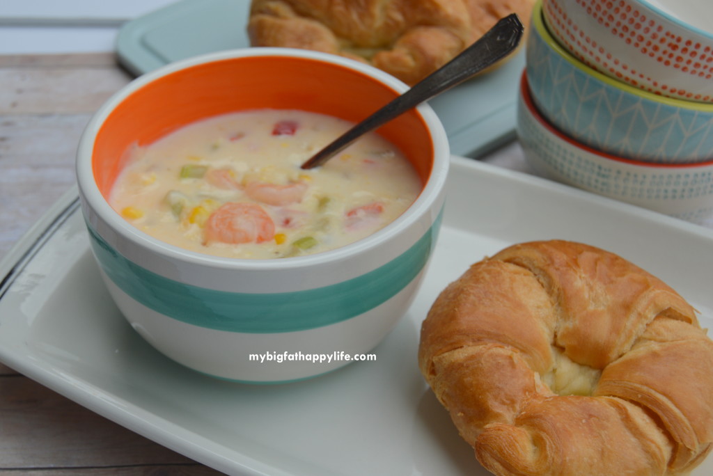 Corn Shrimp Soup with Swanson Chicken Broth #SwansonSummer #cbias (ad) | mybigfathappylife.com