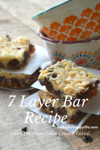 7 Layer Bar Recipe with Cinnamon Toast Crunch Cereal #AStockUpSale #Albertsons #ad | mybigfathappylife.com