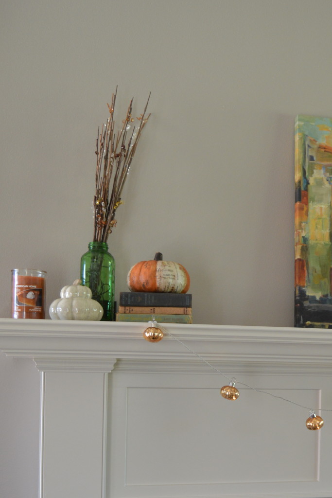 Tips for Decorating Your Mantle for Fall on a Budget #LoveAmericanHome #ad | mybigfathappylife.com