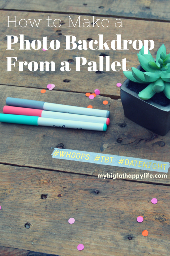 How to Make a Photo Backdrop From a Pallet; perfect for bloggers or Etsy sellers | mybigfathappylife.com