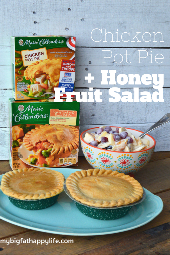 Chicken Pot Pie + Honey Fruit Salad #PotPiePlease #ad | mybgfathappylife.com