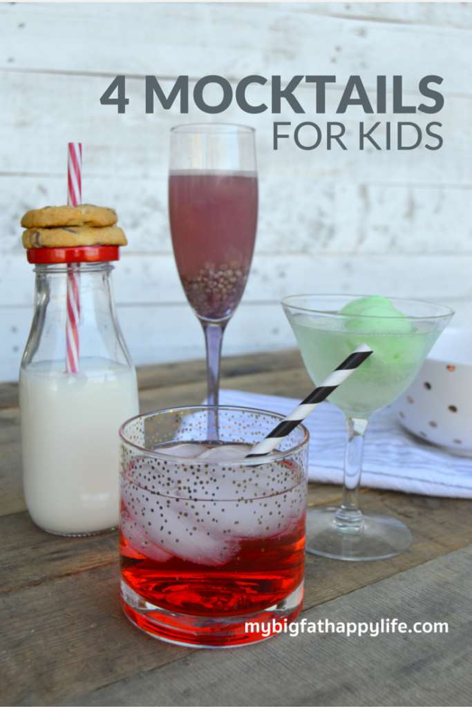 4 Mocktails for Kids - the perfect addition to your New Years Eve celebration | mybigfathappylife.com