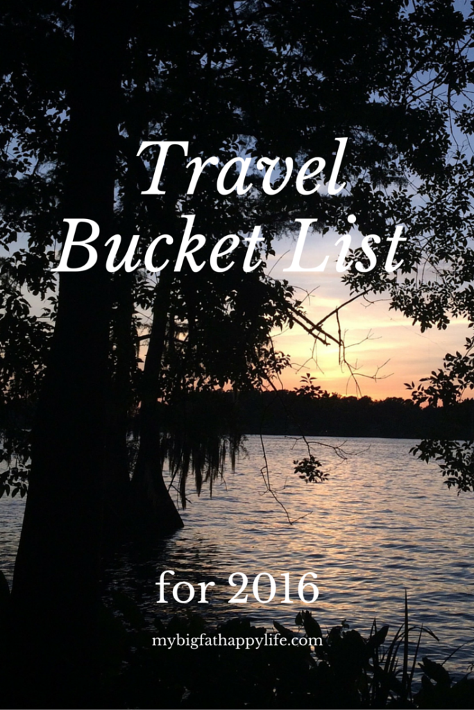 Travel Bucket List for 2016 | mybigfathappylife.com