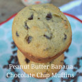 Peanut Butter Banana Chocolate Chip Muffins with JIP Peanut Powder #StartwithJIFPowder #ad | mybigfathappylife.com