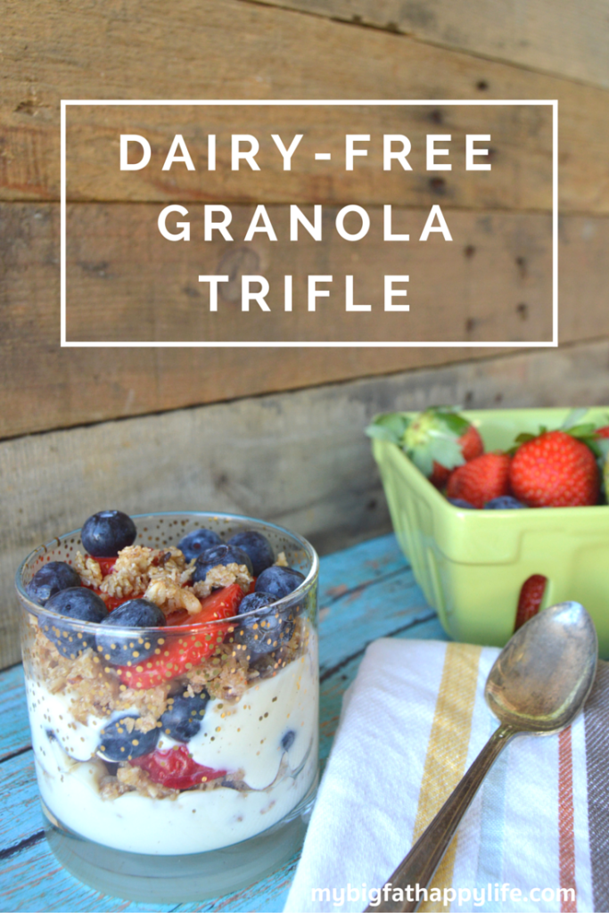 Dairy-Free Granola Trifle paired with Silk Nutchello #HelloNutchello #ad | mybigfathappylife.com