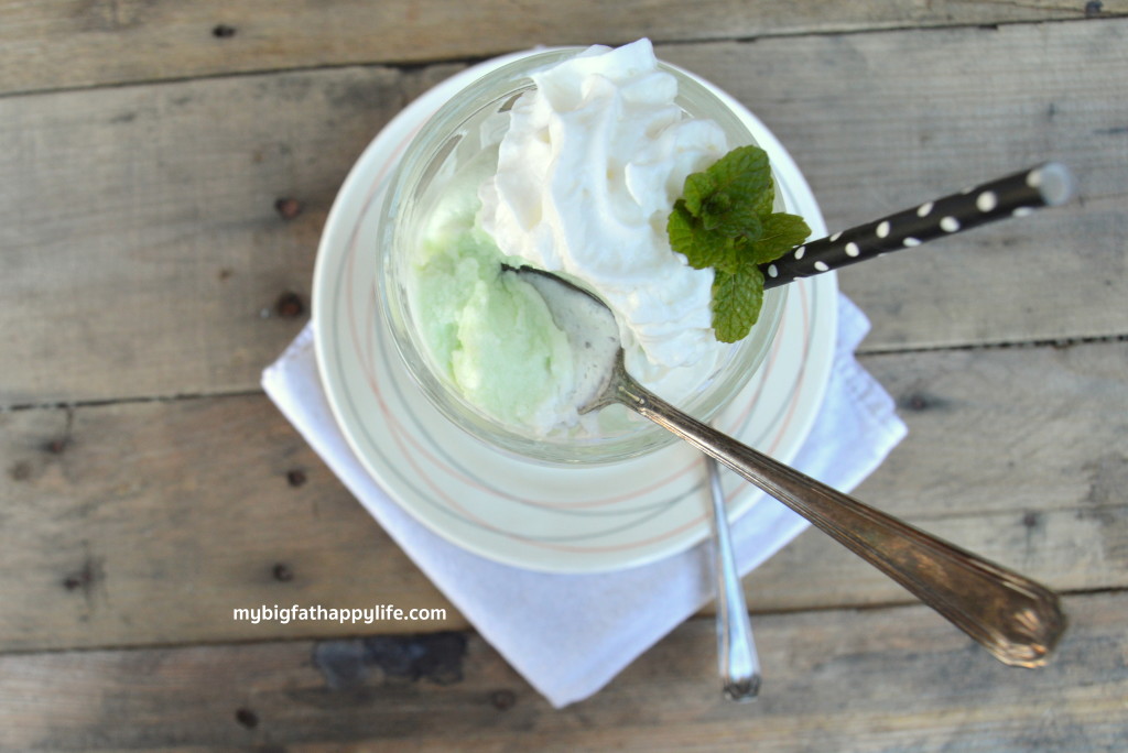 The perfect ice cream for St. Patrick's Day - Shamrock Ice Cream, homemade mint ice cream | mybigfathappylife.com