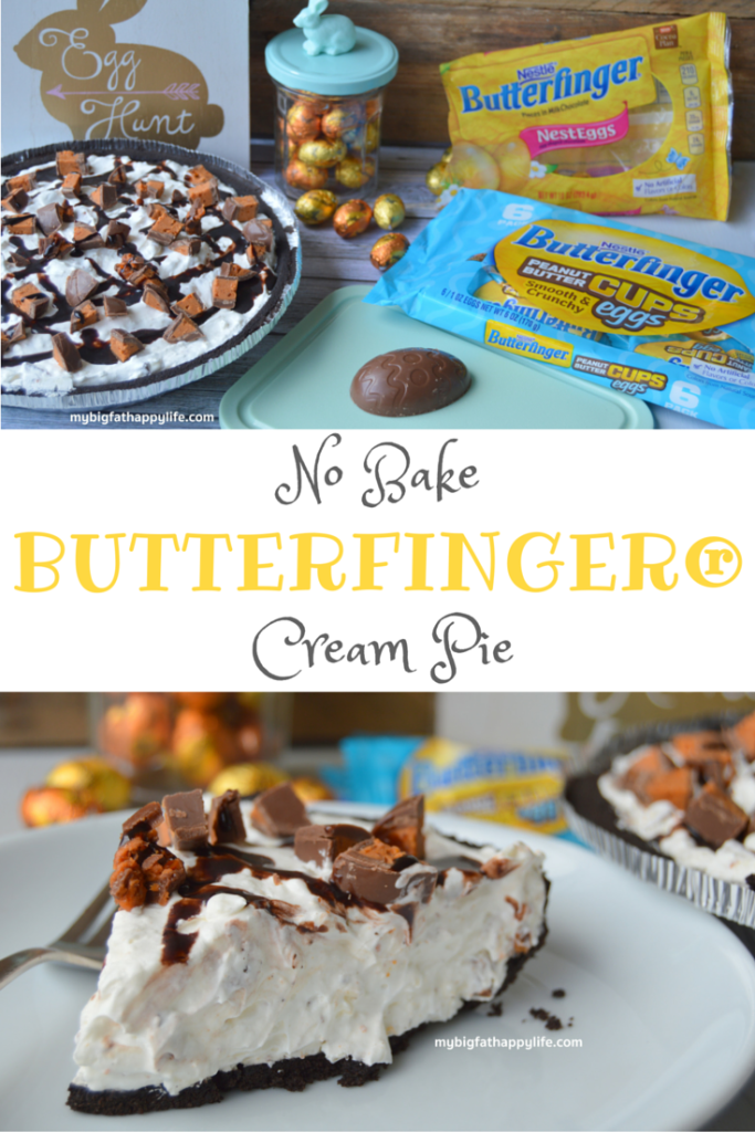 No Bake BUTTERFINGER® Cream Pie, the perfect dessert for Easter #EggcellentTreats #ad | mybigfathappylife.com